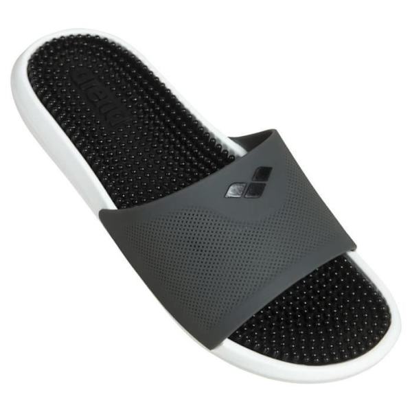 Slides - Arena - Marco - Gummi - Unisex - Grå Mörkgrå/svart/vit 42