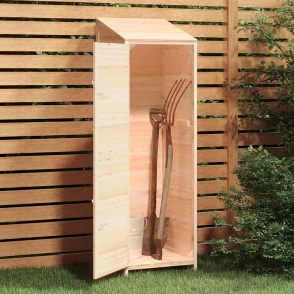 vidaXL Trädgårdsbod 55x52x174,5 cm Solid granträ 152186 Naturlig