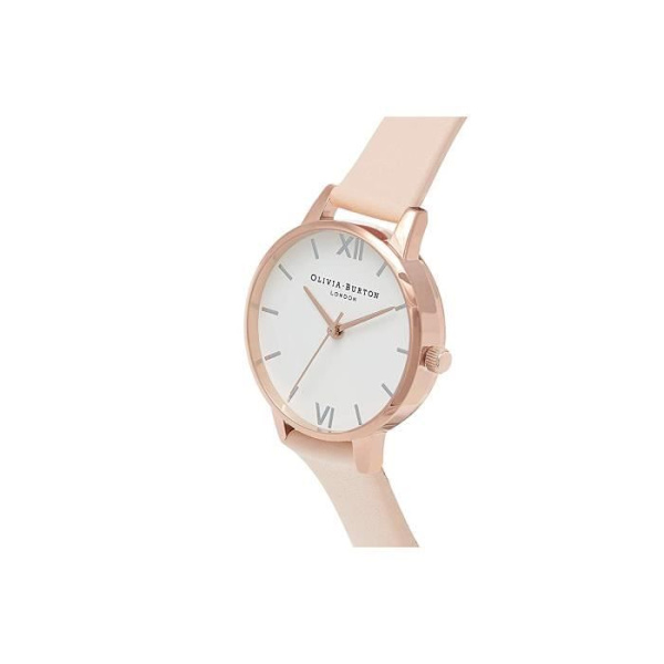 Olivia Burton analog kvartsklocka för kvinnor med läderrem OB16MDW21 4927