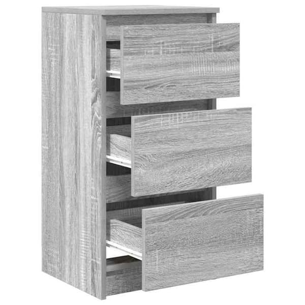 vidaXL Buffé sonoma grå 37,5x35x76 cm ingenjörsträ 861729