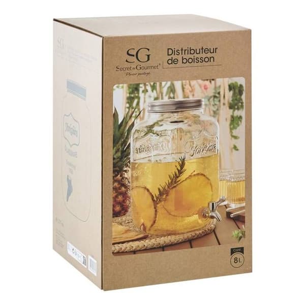DRICKSPUMP GLAS 8L GENOMSKINLIG Transparent