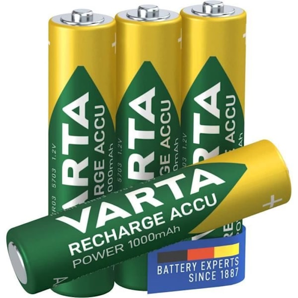 Varta Accu Power 1000 mAh AAA LR3 x4 uppladdningsbart batteri Pengar