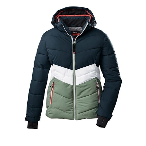 Killtec dunjacka - 38599-000 - Vinterjacka dam i dunlook med dragkedjehuva och snöskydd Svart 44