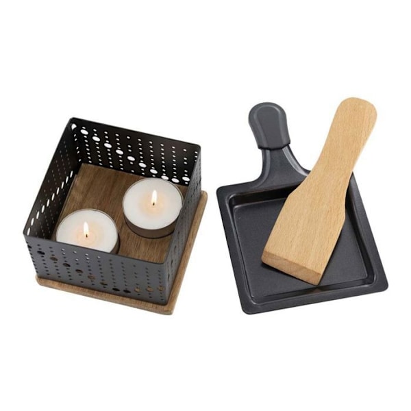 Individuell raclette vid levande ljus Svart