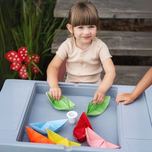 Multifunktionellt aktivitetsbord - THERMOBABY - MULTIPLAY - Med 2 stolar - Grå / Blå blå
