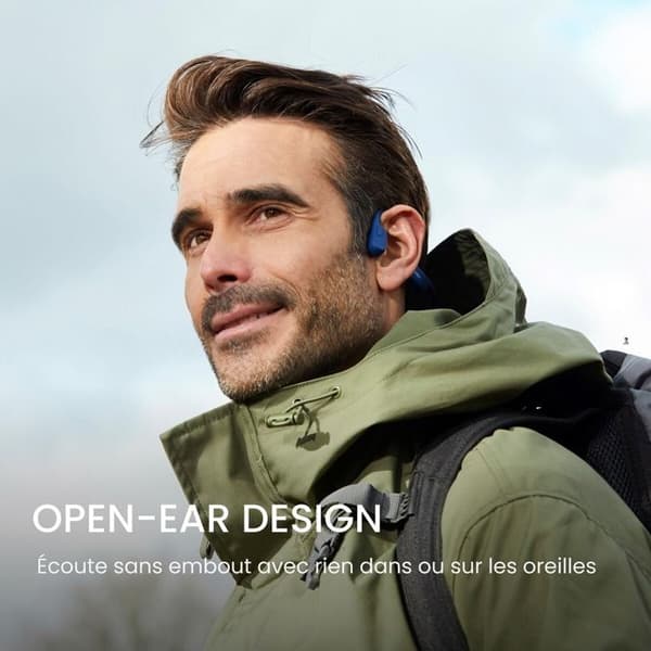 Hörlurar Shokz BENBONELED OPENRUN USB-C BLÅ Blå