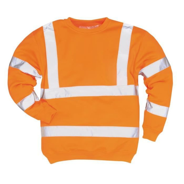 Sweatshirt - Portwest - B303 - Hög Synlighet - Orange - Långa Ärmar - jag
