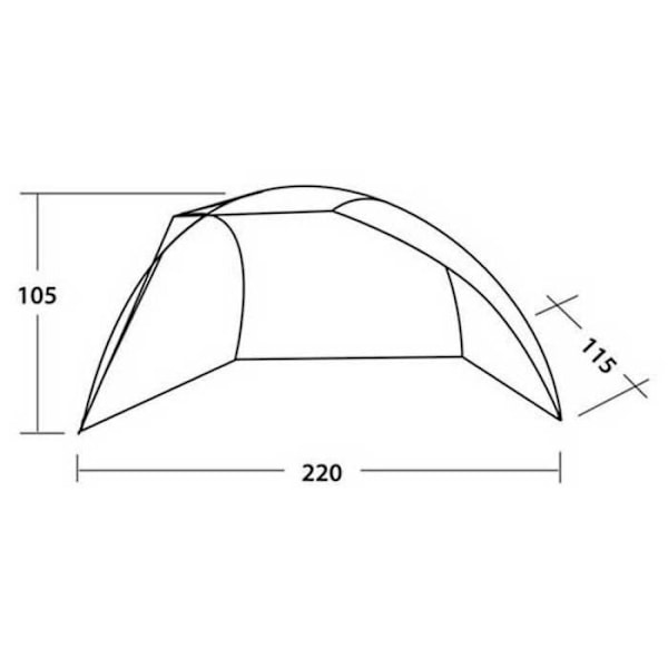 Easycamp Bay Markis och overheadtält - Blå - 2 platser - Polyester - Camping Blå