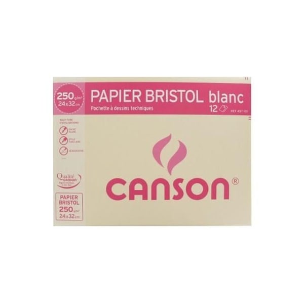 Canson - Bristol papperspåse 24 x 32 cm