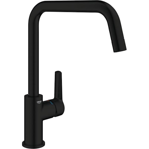 Köksblandare - Engrepps diskbänksblandare - Mattsvart - Hög pip - 150° rotation - GROHE Start - 304702430 Matte svart