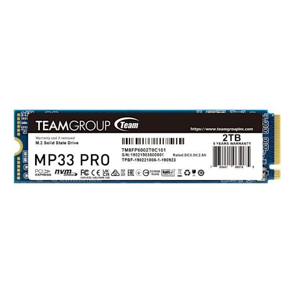 SSD - TEAMGROUP - MP33 Pro - 2000 GB - PCI Express 3.0 - M.2