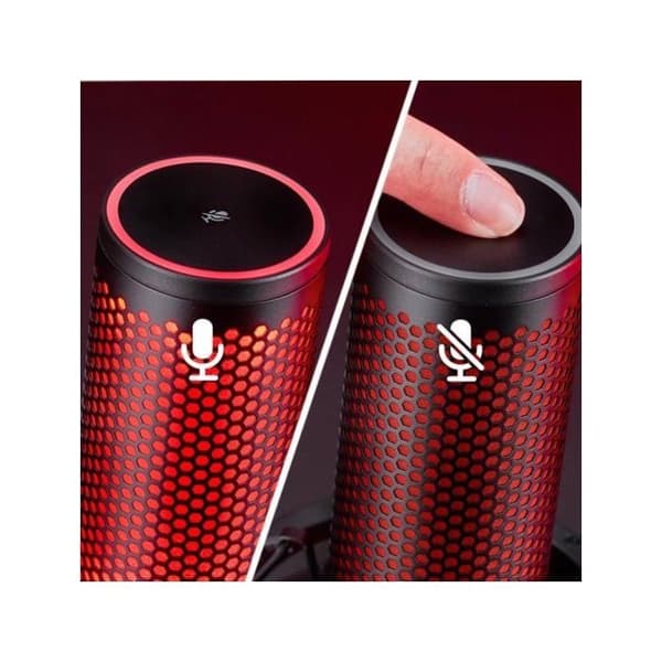 HyperX Quadcast 2 Gamingmikrofon för USB-kondensatorströmning i vitt Grå (Frost)