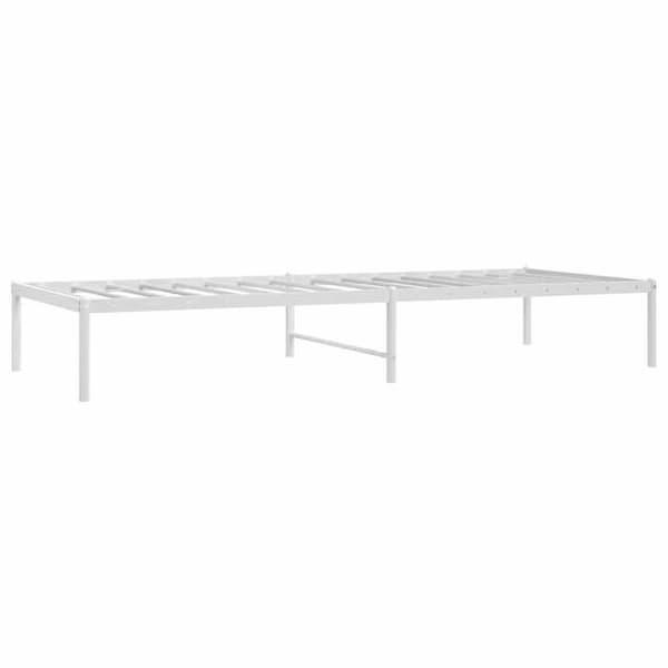 vidaXL Sängstomme Metall Vit 80x200 cm 350904