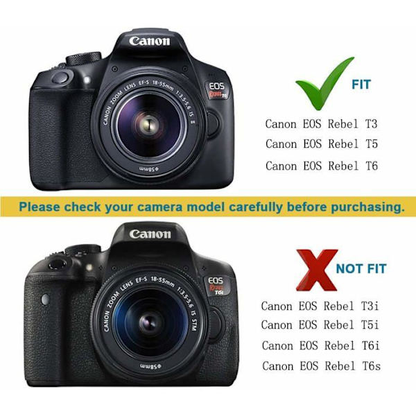 Tkdy ACK-E10 nätadapter för Canon DSLR EOS 1100D 1200D 1300D 1500D 3000D Kiss X50 Rebel T3 T5 T6 kameror