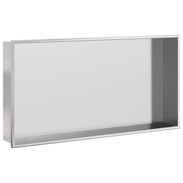 Nisch för dusch silverborstad 62x32x9 cm rostfritt stål