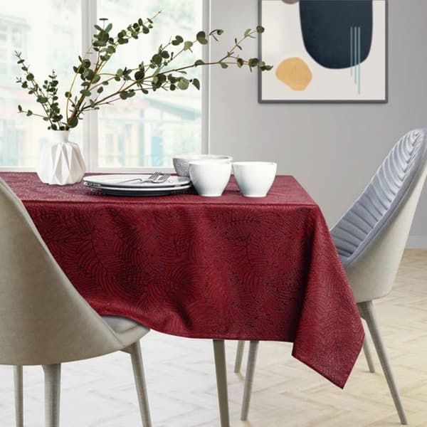 Rektangulär duk AmeliaHome Gaia 120 x 160 cm – Bordeaux, fläckbeständig polyester Bordeaux