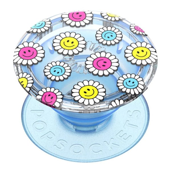 Popsockets Translucent Kawaii Daisies smartphonegrepp för kvinnor - blå - 39,74x7 / 24,25 mm
