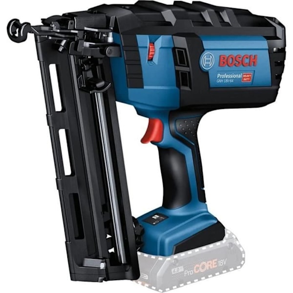 Bosch Professional GNH 18V-64 spikpistol utan batteri (spiklängd 1,6 mm, maximal spiklängd 64 mm) - 0601481100