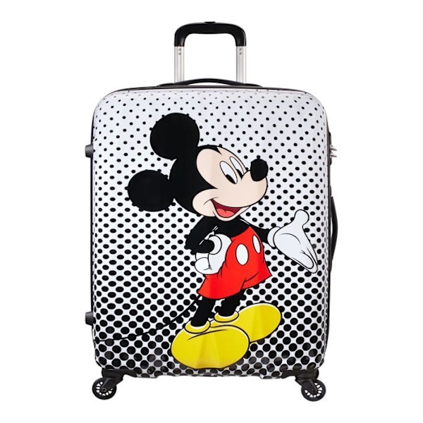 Resväska - AMERICAN TOURISTER - DISNEY MICKEY MOUSE - 75 cm - Stel - 4 hjul - 88 L vit, svart, gul, röd