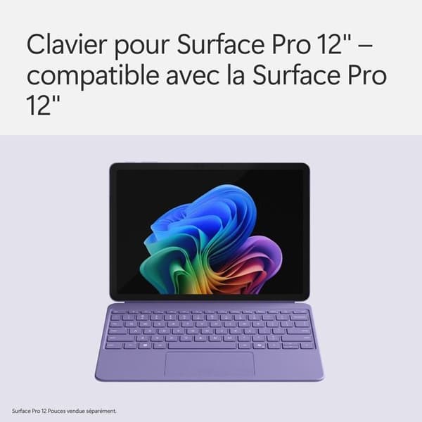 Tangentbord för Microsoft Surface Pro 12 tum med Surface Slim Pen - Lila