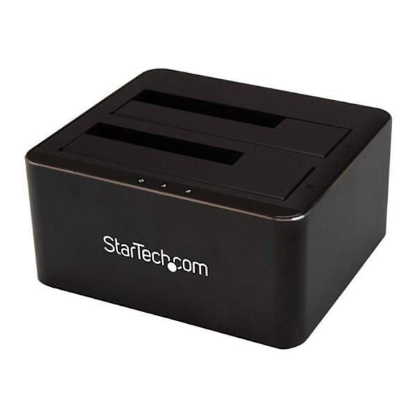 USB 3.0 dockingstation - StarTech.com - 2 fackor - Stöd för HDD/SSD 2,5"/3,5" - Plug and Play - Svart