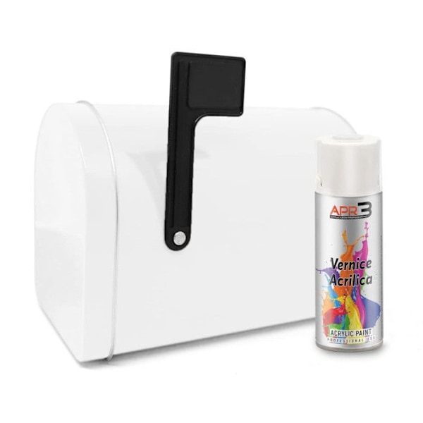 Sprayfärg - Akryl - Vit - RAL 9010 - Matt - Alla stöd - APR3 - 400ml Vit