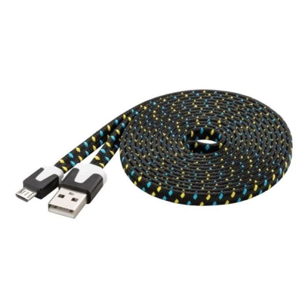 PremiumCord USB-kabel - USB (M) till Micro-USB typ B (M) - 2 m - svart, blå, gul