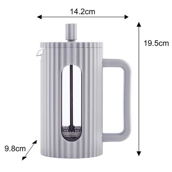 ZAPARZARE TILL KAFFE/TE 600ml KLAUSBERG KB-7747 GRÅ