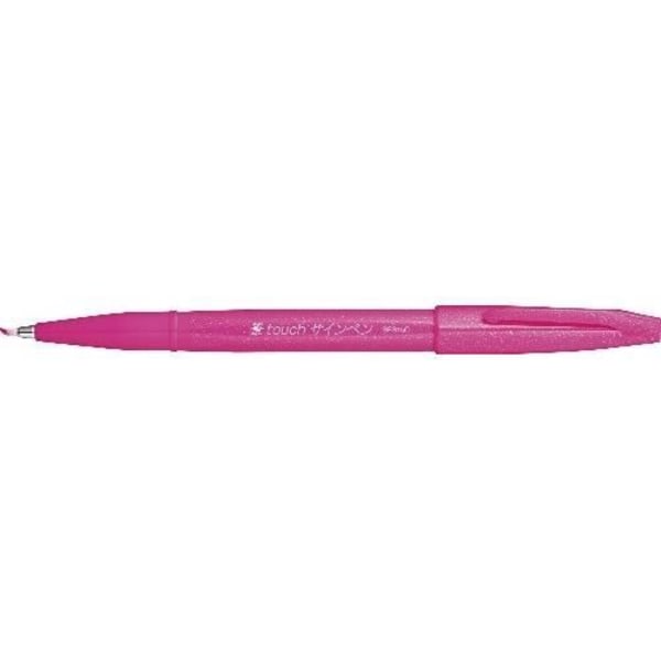 Penselpennor - PENTEL - SES15C-P - Förpackning med 10 - Mjuk spets - Rosa bläck - Blandet Rosa