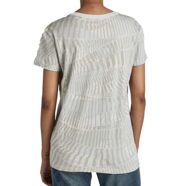 T-shirt Grå Dam All Over Print D21210 Vit XS