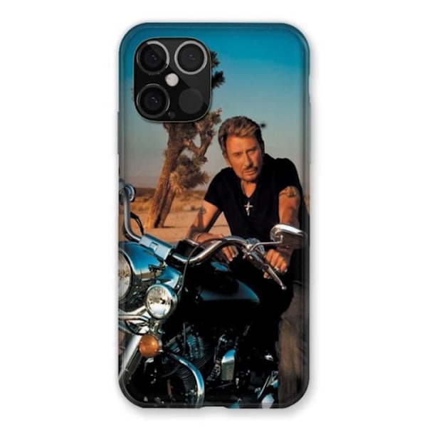 Coque - Johnny Hallyday - Iphone 12 Pro Max - Mjuk - Stötskydd - Svart
