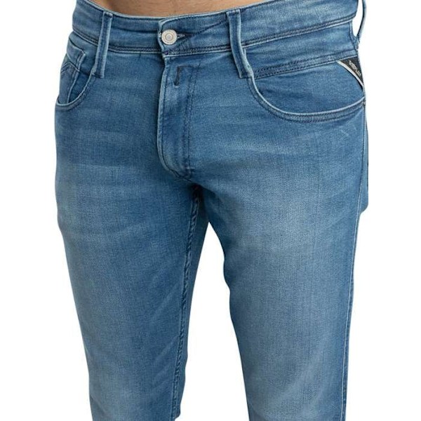 Jean Slim - Replay - Anbass - Blå - Standardstorlek - Unisex Blå 32/34