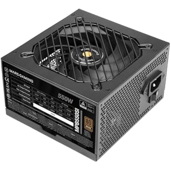 ATX PC-strömförsörjning - MARS GAMING - MPB550SI - 550W - 80Plus Brons - Extrem tystnad Svart