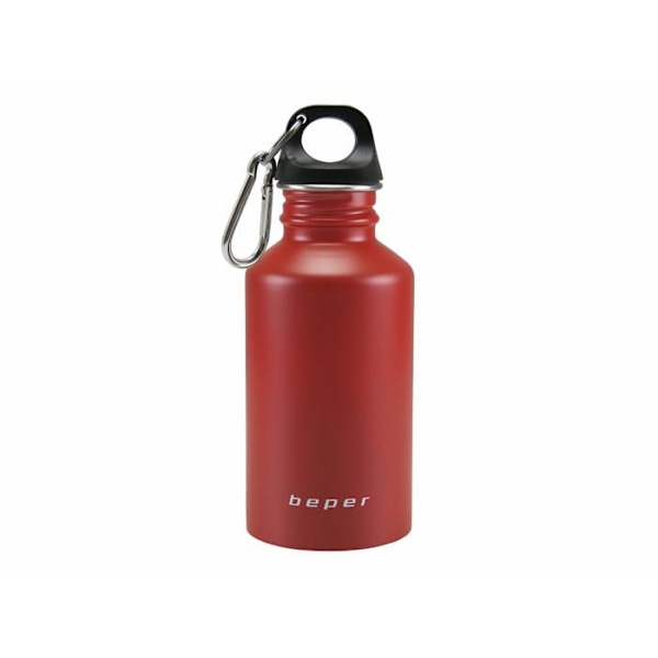 Beper kanna - karaff - serveringsflaska - C102BOT002 - 500 ml flaska i rostfritt stål med karbinhake, röd färg