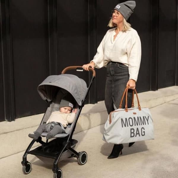 CHILDHOME - Mamma Väska Canvas Grå Grå Tyg