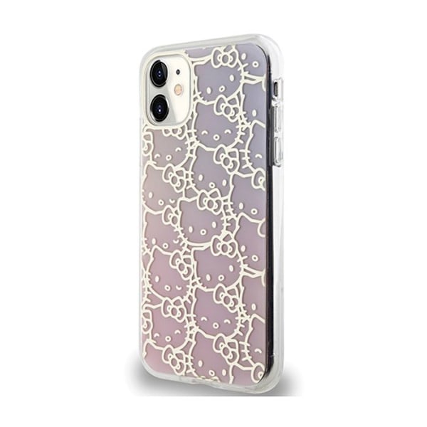 Mobilskal - Hello Kitty - iPhone 11 - IML Gradient Electrop - Kitty Head - Stötskydd Rosa