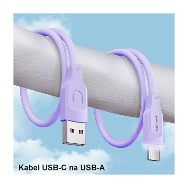 USB-C-kabel USAMS 1,2 m Snabbladdning Grön