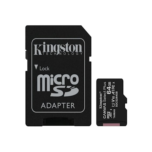 Kingston Canvas Select Plus 64GB Class 10 UHS-I microSDXC-minneskort (3x 64GB)