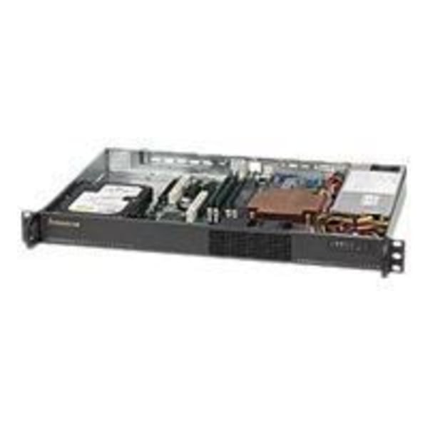 Supermicro SC510 203B Kapsling - Rackmontering - 1U - Svart