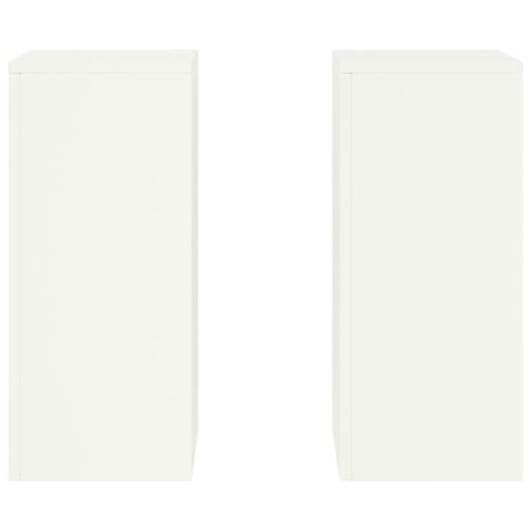 Stöd för utomhusväxter - vidaXL - Vit - Stål - 24x24x55 cm (set om 2) Vit