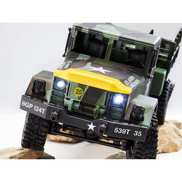 Radiostyrd bil - Revell - RC Crawler US Army Lastbil - 6x6 - 2,4 GHz - Uppladdningsbar USB