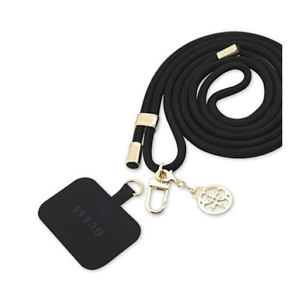 Guess CBDY Cord Nylon 4G metallberlock - Universal telefonrem (svart)