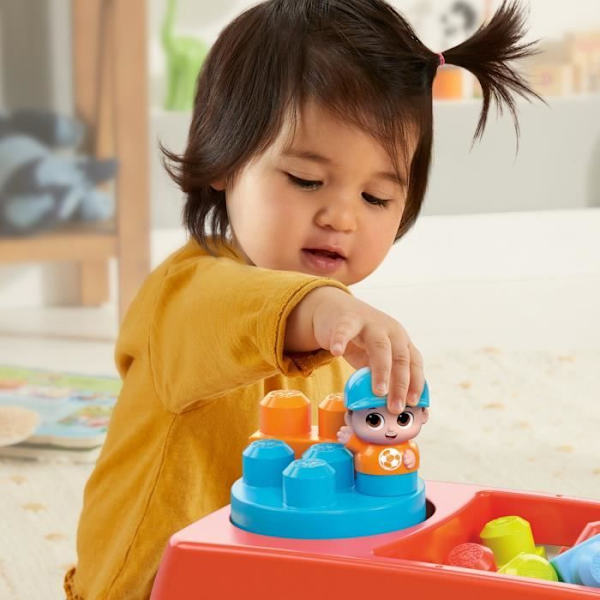 MEGA BLOKS-Wagon Tourni-Blocs HHN00 Flerfärgad