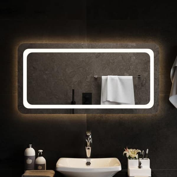 vidaXL LED badrumsspegel 100x50 cm 151792