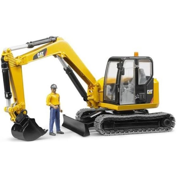 CATERPILLAR BRUDER 2466 minigrävare - Skala 1:16 - 41 cm - Gul Gul