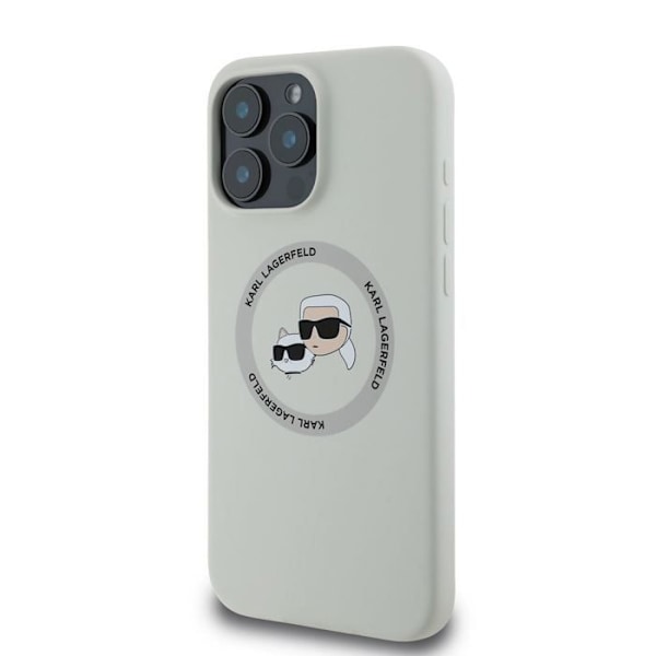 Mobilskal - Karl Lagerfeld - iPhone 16 Pro Max - Vätskesilikon - MagSafe - Beige Beige