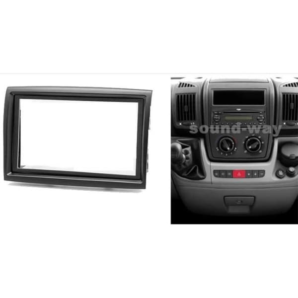 Kit för montering av bilradio 2 DIN - FIAT - Ducato - Mörkgrå - Antennadapter - ISO MÖRKGRÅ