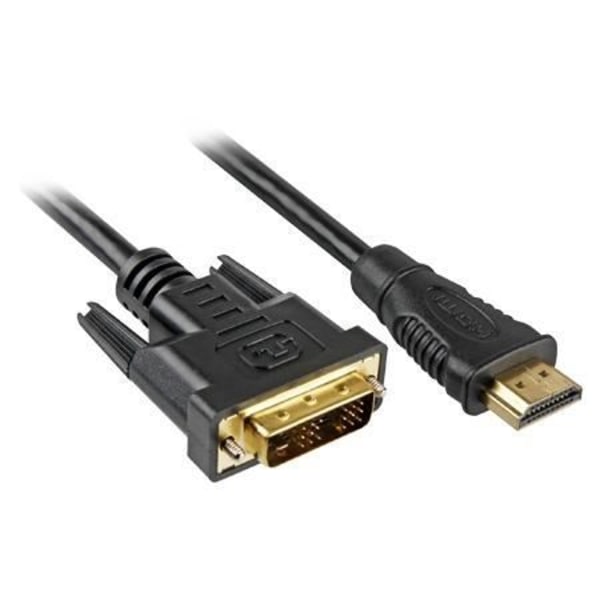 Videokabel - Sharkoon - HDMI / DVI - 3m - Svart