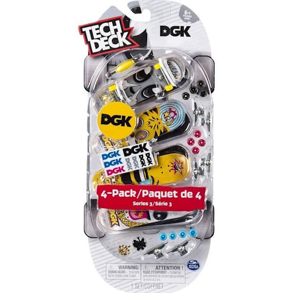 Pack 4 Finger Skates Tech Deck - Skateboards för att anpassa 96 mm - Slumpmässig modell Flerfärgad