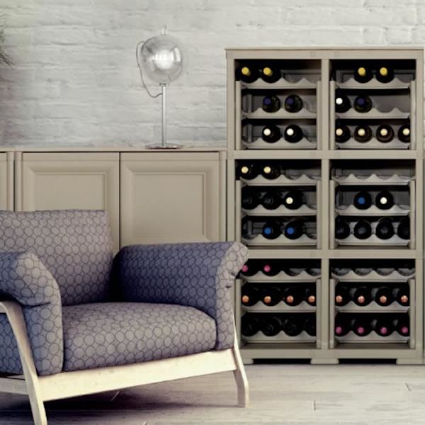 Tontarelli Cellar 85,5 cm x 40 cm wenge för 18 flaskor